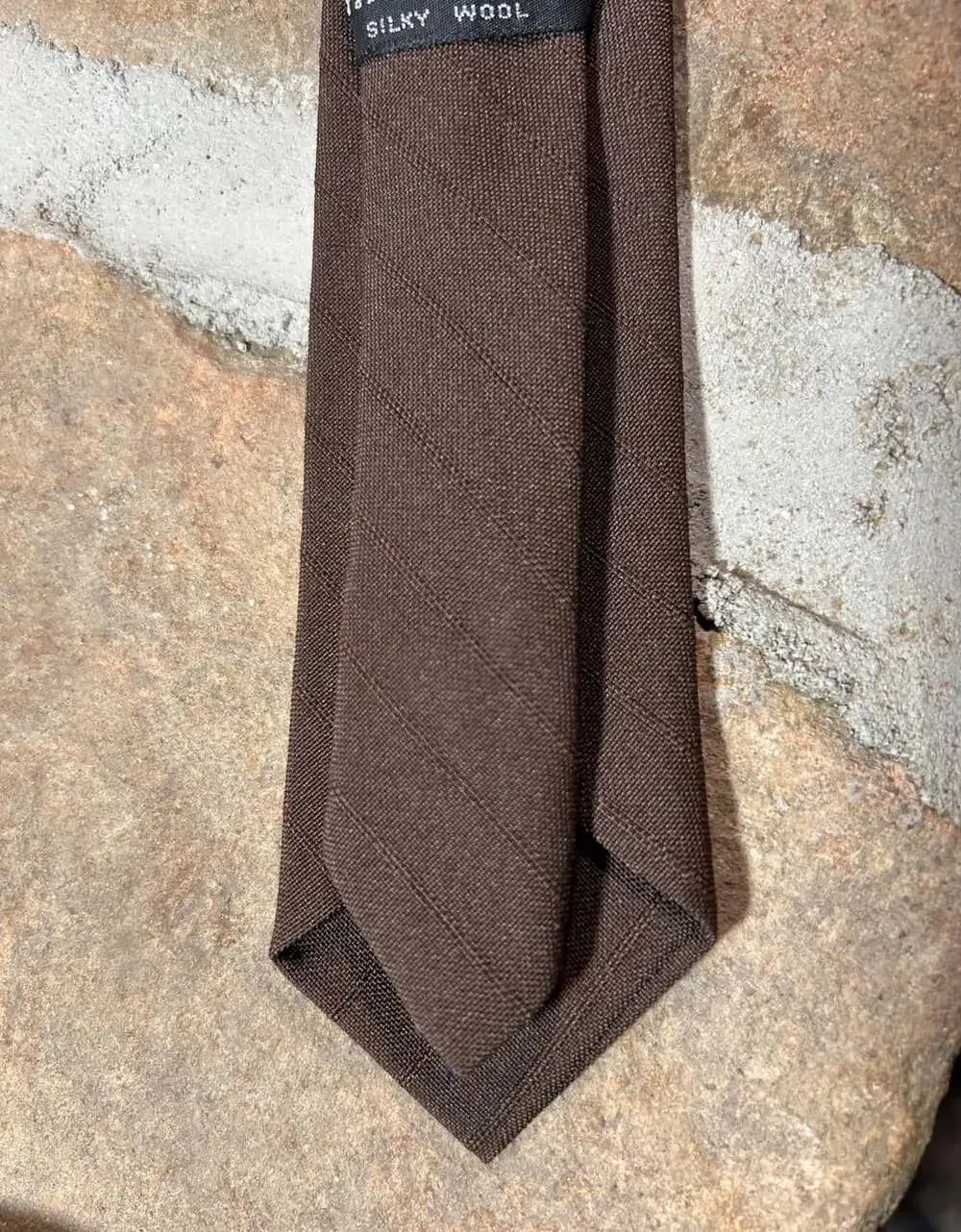 Millano Silky Wool Chocolate Brown Skinny Men’s Vintage Neck Tie